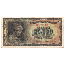 Banknote, Greece, 25,000 Drachmai, 1943, 1943-08-12, KM:123a, VF(20-25)