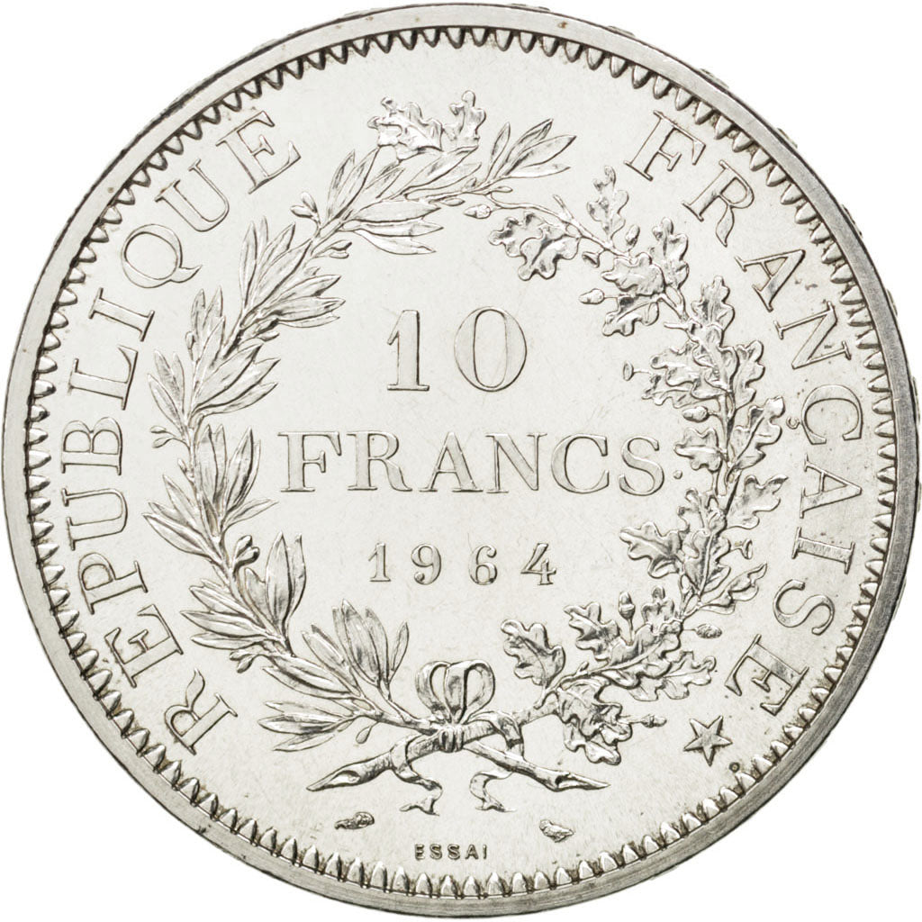 FRANCE, 10 Francs, 1964, KM #Pn117, MS(63), Silver, Gadoury #813, 25.13