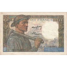 Frankrijk, 10 Francs, Mineur, 1949, P.185, SPL, Fayette:8.21, KM:99f