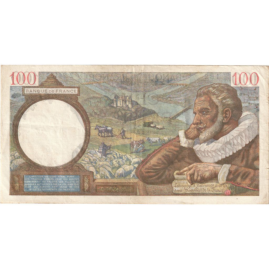 Francia, 100 Francs, Sully, 1941, Z.24136, MBC, Fayette:26.57, KM:94
