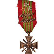 France, Croix de Guerre, 5 Citations, Médaille, 1939-1945, Excellent Quality