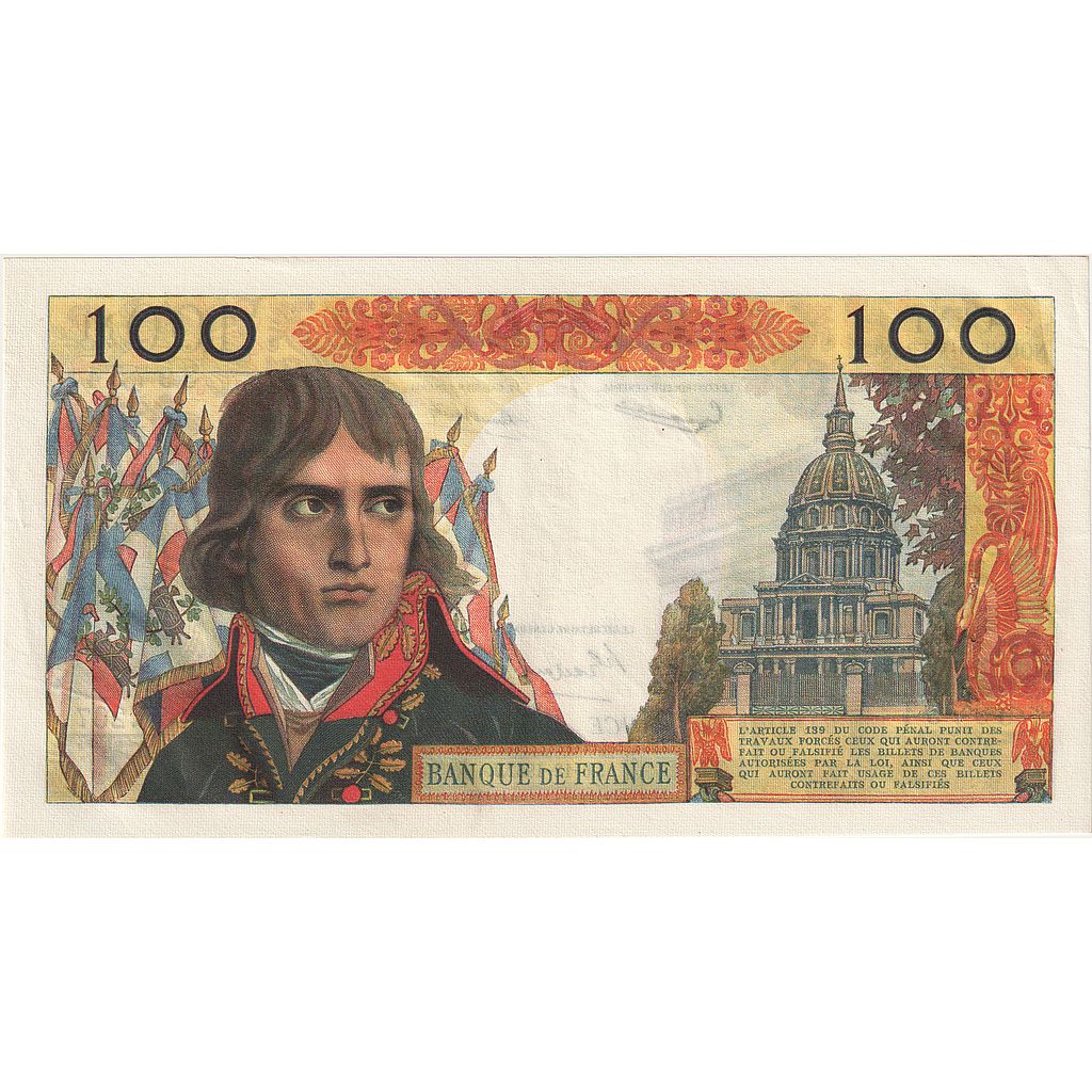 France, 100 Nouveaux Francs, Bonaparte, 1962, W.207, AU(50-53), Fayette:59.18