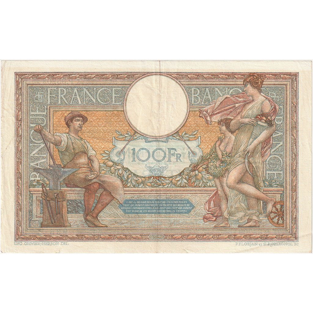 Francia, 100 Francs, Luc Olivier Merson, 1932, P.35209, MBC, Fayette:24.11