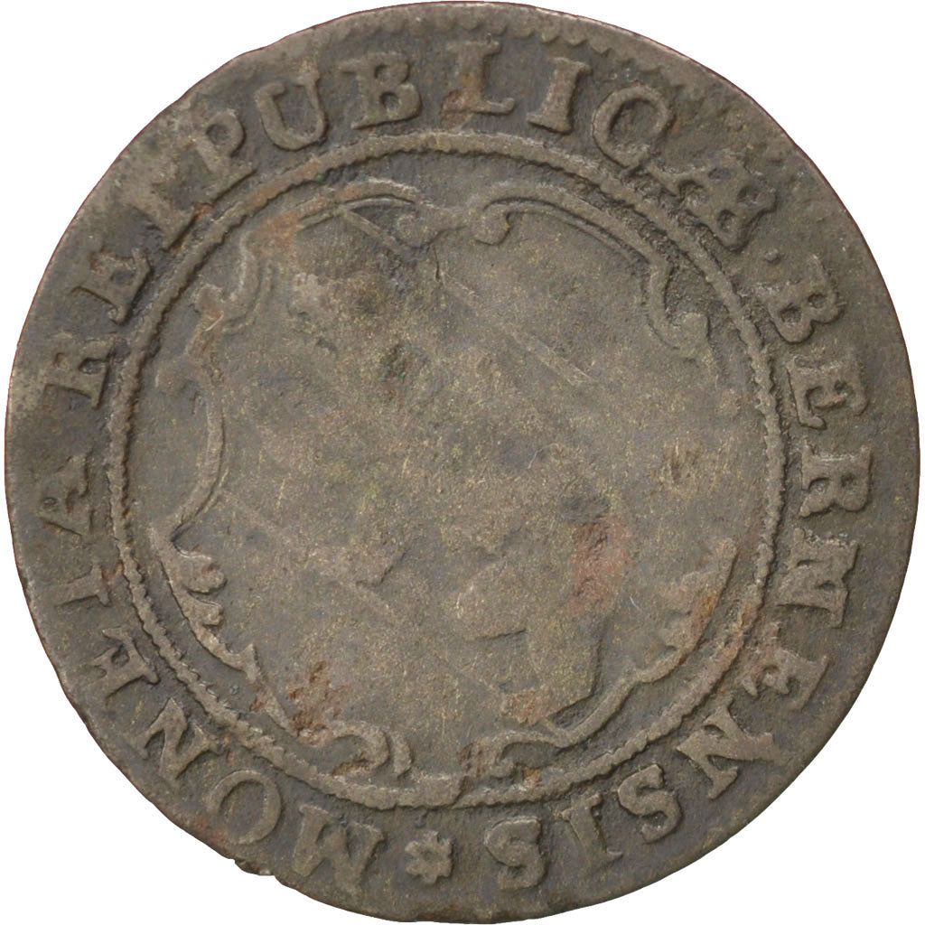 SWISS CANTONS, 1/2 Batzen, 1719, Bern, KM #91, VF(20-25), Billon, 23, 1.51
