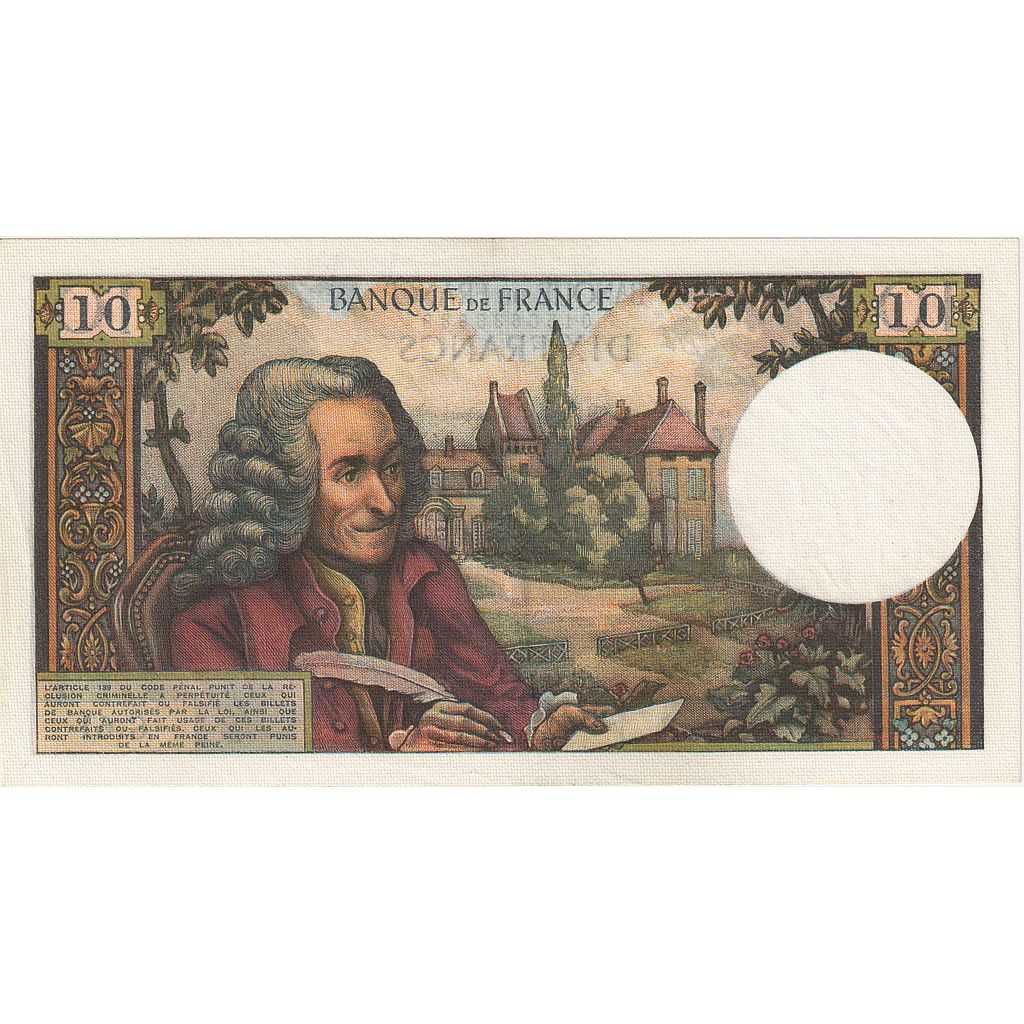 Frankrijk, 10 Francs, Voltaire, 1963, G.61, NIEUW, Fayette:62.6, KM:147a