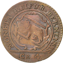 SWISS CANTONS, 4 Kreuzer, 1 Batzen, 1798, Bern, KM #87, VF(30-35), Billon, 1.98