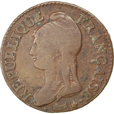 FRANCE, Dupré, 5 Centimes, 1799, Paris, KM #640.1, VF(20-25), Bronze, 28, Gadour