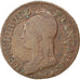 FRANCE, Dupré, 5 Centimes, 1799, Paris, KM #640.1, VF(20-25), Bronze, 28, Gadour