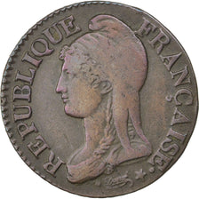 Consulat, 5 Centimes Dupré, L'An 8 AA, Metz, Gadoury 126a