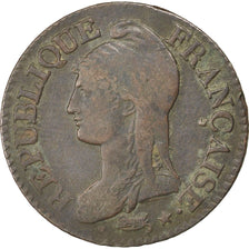 Francia, Dupré, 5 Centimes, 1799, Lille, MB+, Bronzo, KM:640.11, Gadoury:126a
