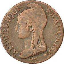 Monnaie, France, Dupré, 5 Centimes, 1795, Paris, TB+, Bronze, KM:635.1