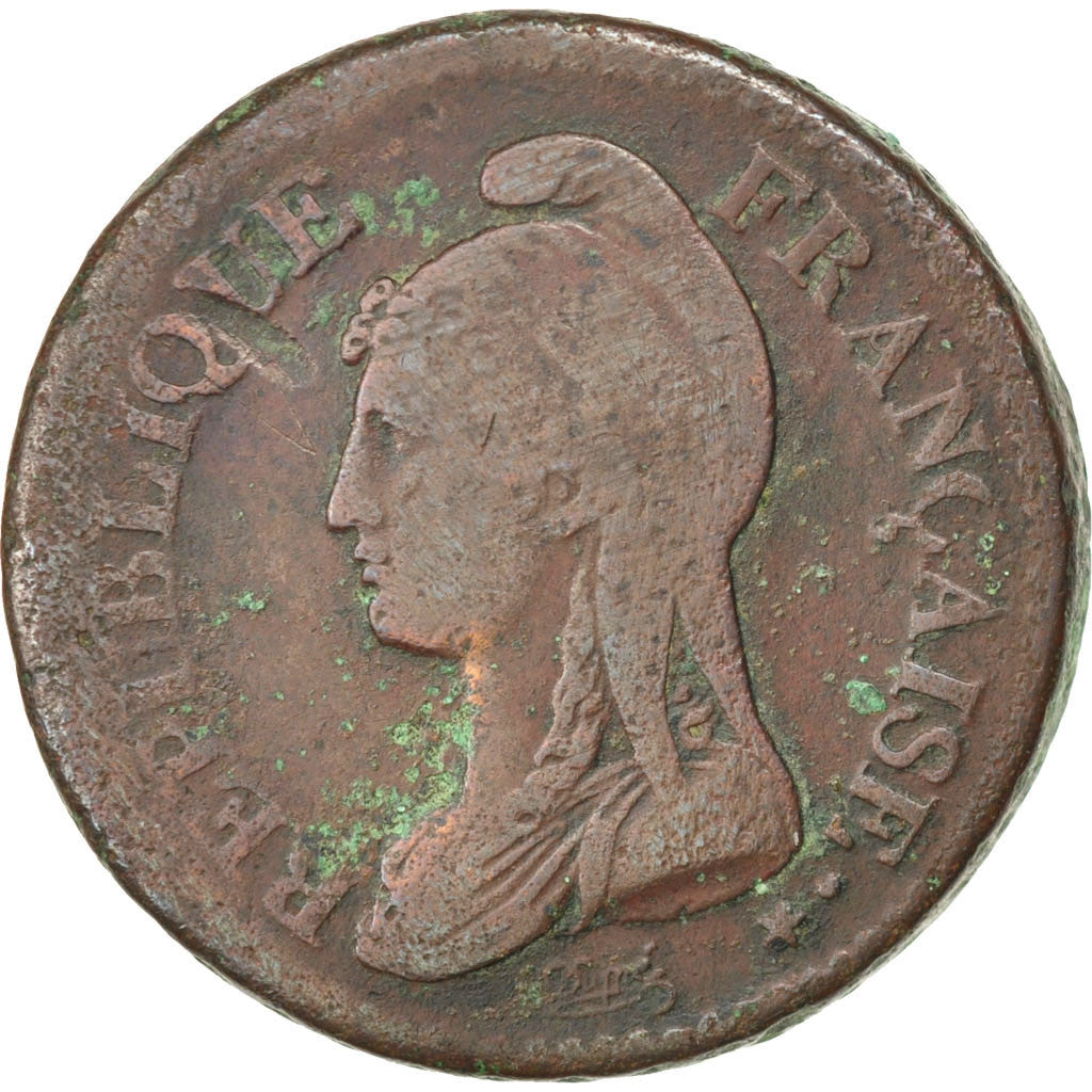 Coin, France, Dupré, Decime, 1799, Lille, VF(20-25), Bronze, KM:644.11