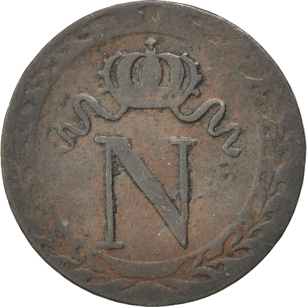FRANCE, Napoléon I, 10 Centimes, 1809, Toulouse, KM #676.6, VF(20-25), Billon, G