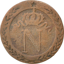 Francia, Napoléon I, 10 Centimes, 1808, La Rochelle, MB+, Biglione, KM:676.4...
