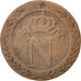 Francia, Napoléon I, 10 Centimes, 1808, La Rochelle, MB+, Biglione, KM:676.4...