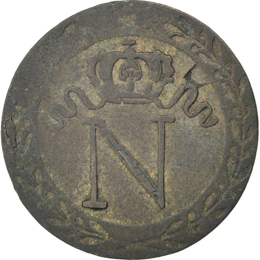 FRANCE, Napoléon I, 10 Centimes, 1808, Paris, KM #676.1, VF(20-25), Billon, G...