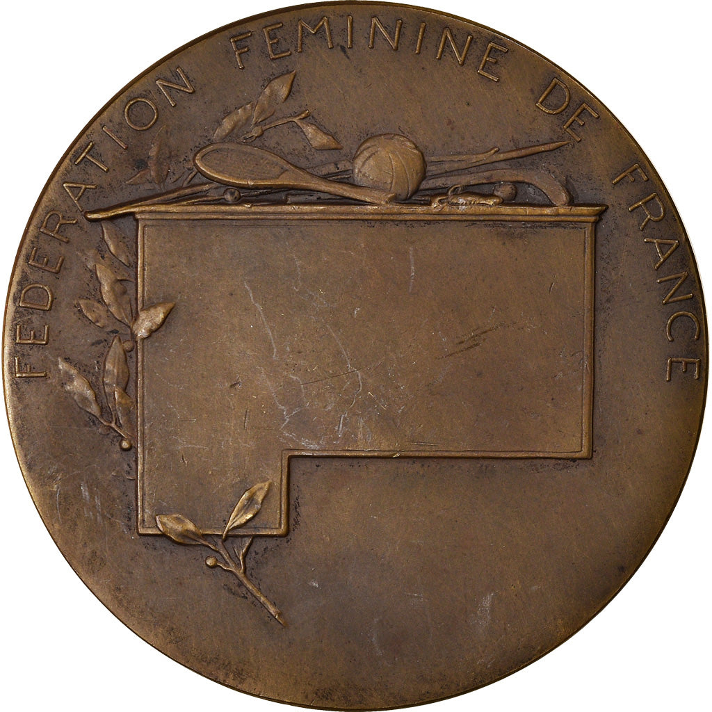 Frankrijk, Medaille, Art Nouveau, Fédération Féminine de France, Sports &