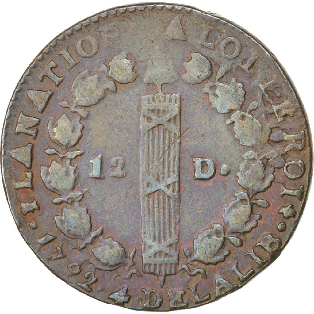 Coin, France, 12 deniers françois, 12 Deniers, 1792, Limoges, VF(30-35)