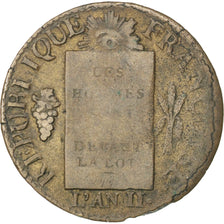 Convention, Sol à la balance, 1793 T, Nantes, Gadoury 19