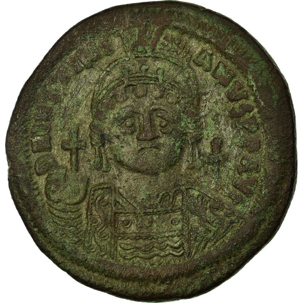 Coin, Justinian I, Follis, Constantinople, EF(40-45), Copper, Sear:163