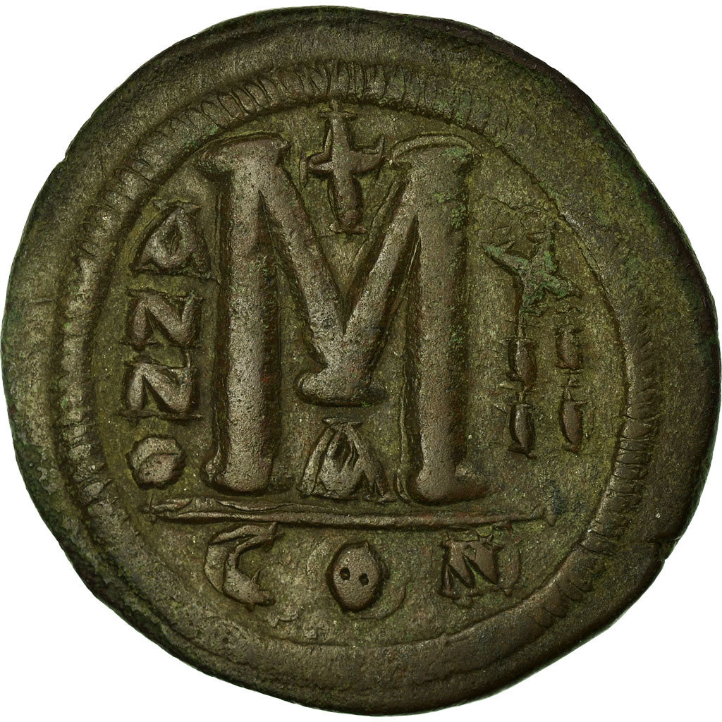 Coin, Justinian I, Follis, Constantinople, EF(40-45), Copper, Sear:163