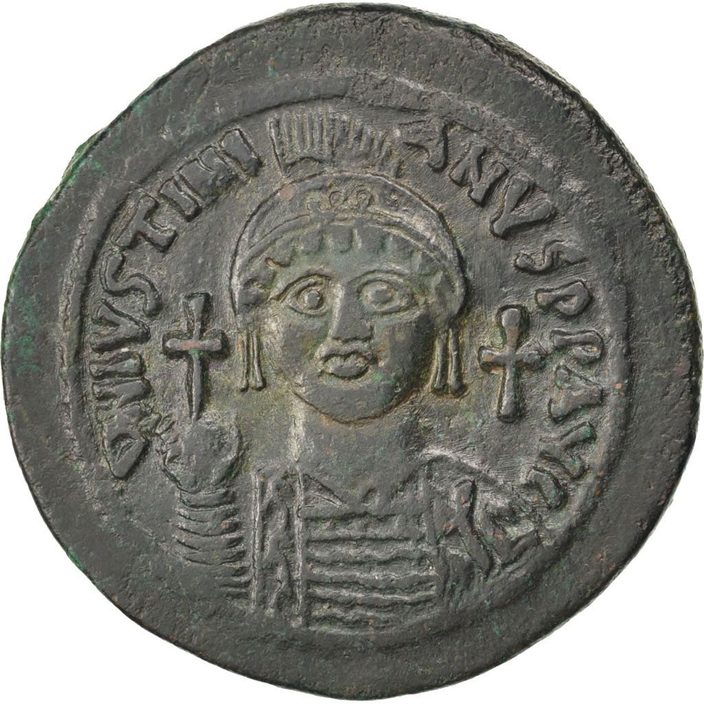 Justinian I 527-565, Follis, Kyzikos, AU(50-53), Copper, Sear #207, 22.44