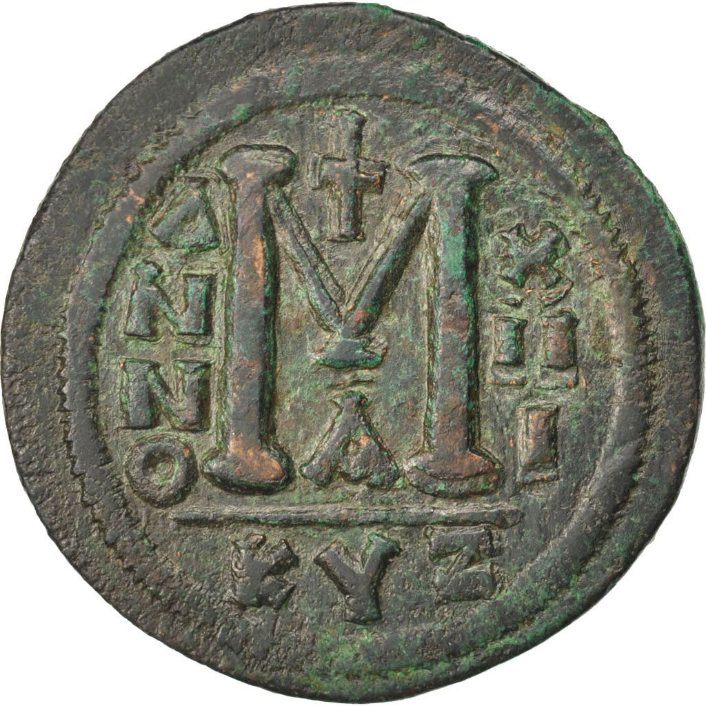 Justinian I 527-565, Follis, Kyzikos, AU(50-53), Copper, Sear #207, 22.44