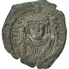 Coin, Tiberius II Constantine, Follis, Constantinople, AU(50-53), Copper