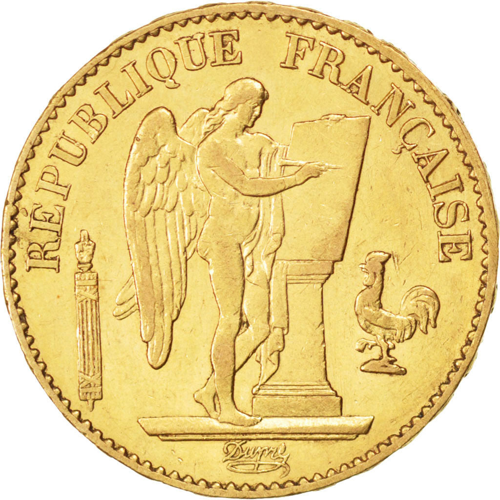 Francia, Génie, 20 Francs, 1878, Paris, BB+, Oro, KM:825, Gadoury:1063