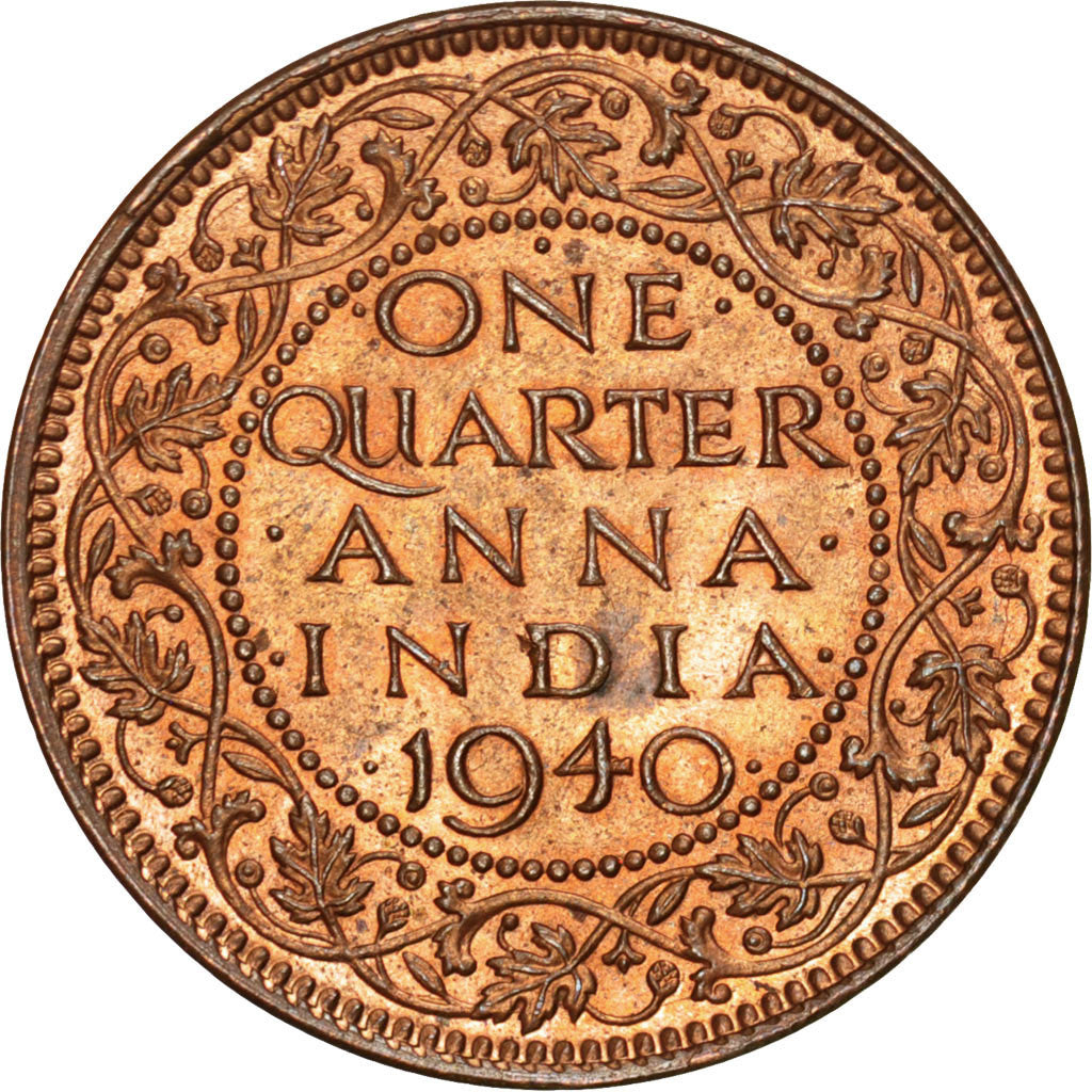 INDIA-BRITISH, 1/4 Anna, 1940, KM #530, MS(63), Bronze, 4.91