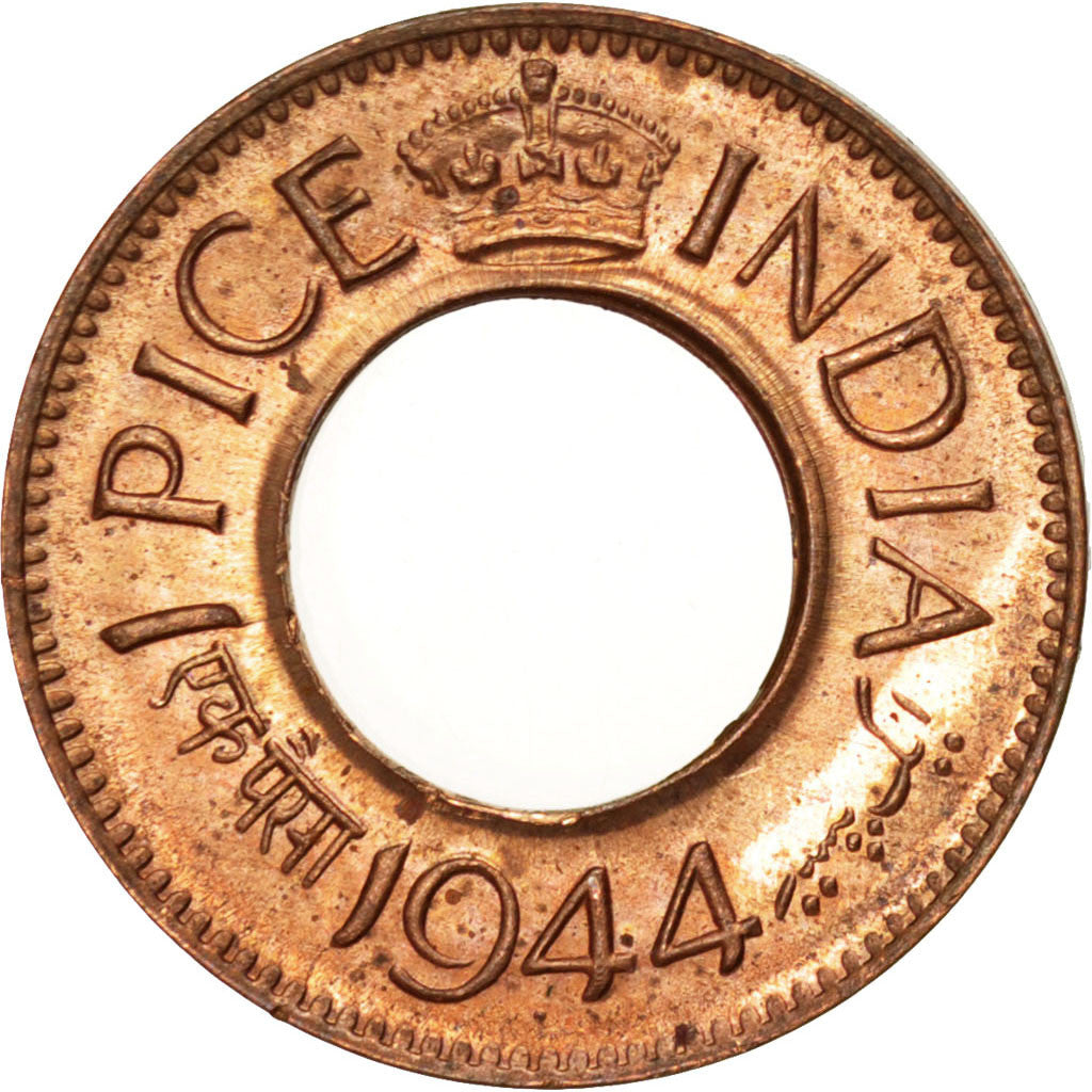 INDIA-BRITISH, Pice, 1944, KM #533, MS(63), Bronze, 21.32, 2.01