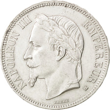 FRANCE, Napoléon III, 5 Francs, 1868, Strasbourg, KM #799.2, AU(55-58), Silver,