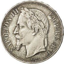 FRANCE, Napoléon III, 5 Francs, 1870, Paris, KM #799.1, AU(55-58), Silver, G...