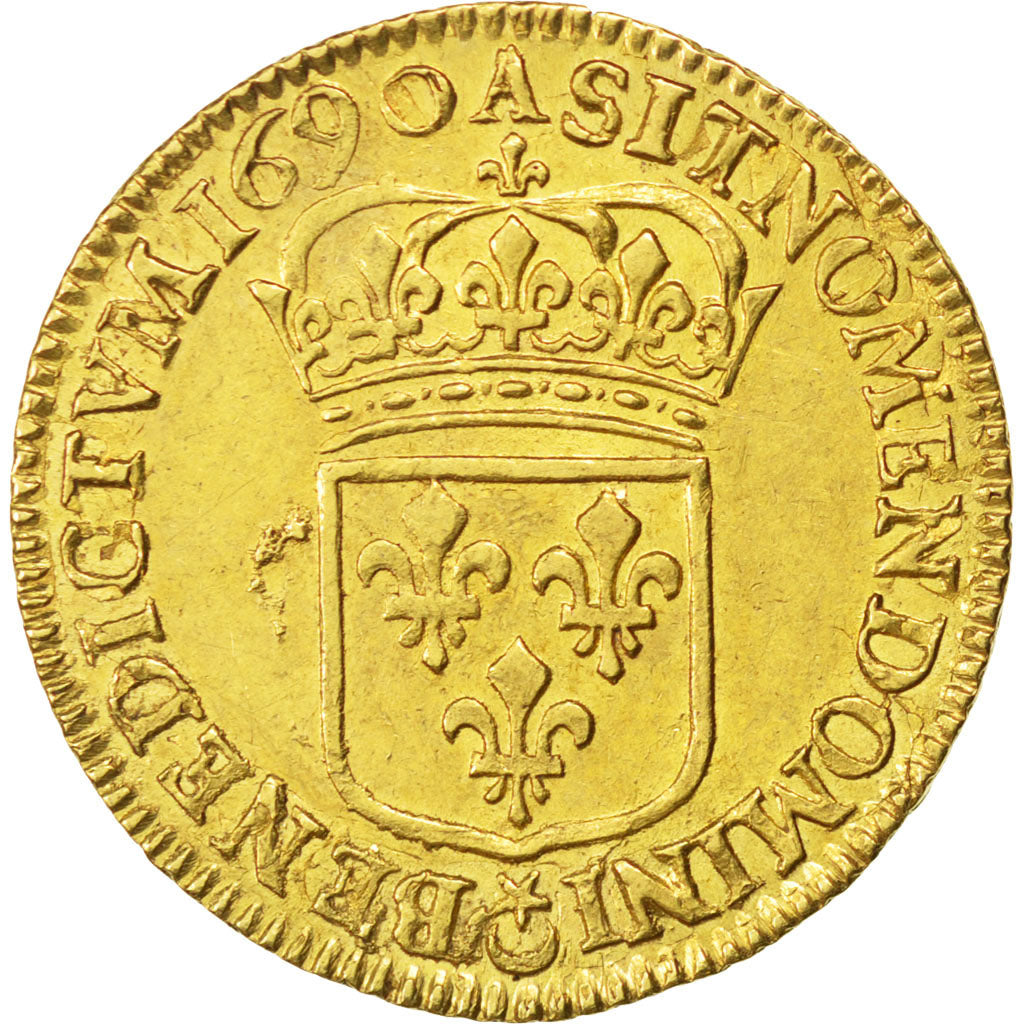 Louis XIV, Louis d'or à l'écu, 1690 A, Paris, PCGS AU55, Gadoury 250