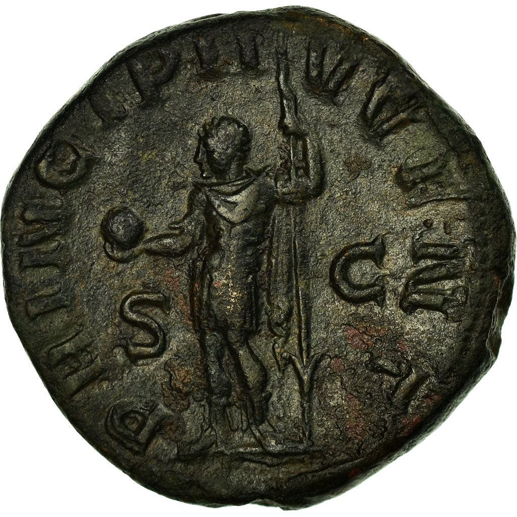 Coin, Philip II, Sestertius, Roma, AU(50-53), Bronze, RIC:256a