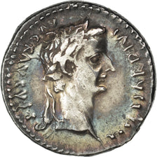 Tiberius, Denarius, Lyons, AU(50-53), Silver, RIC #26, 3.74