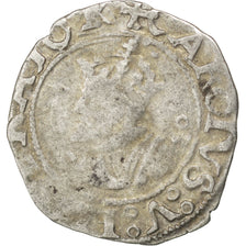 Moneda, Francia, Demi Carolus, 1551, Besançon, BC+, Plata, Boudeau:1295