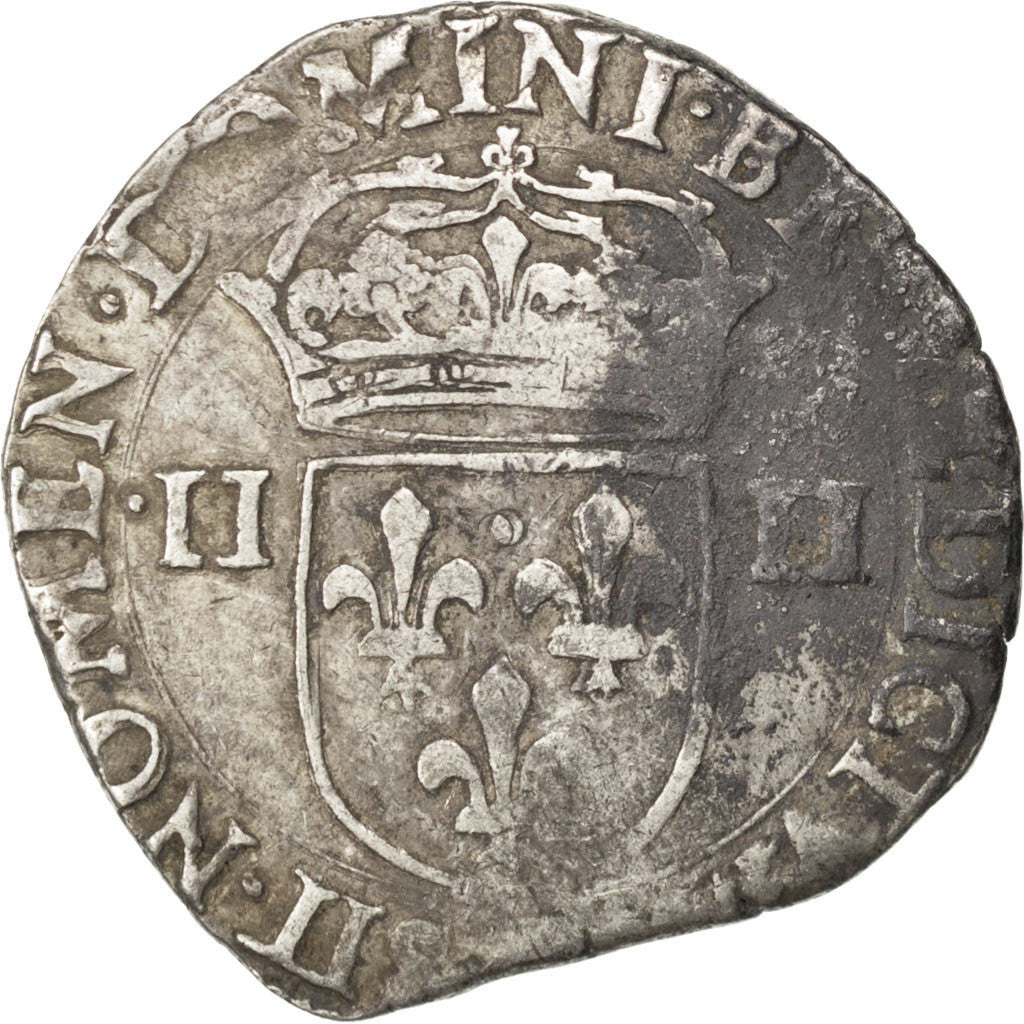 FRANCE, Quart Ecu, 1603, Nantes, VF(20-25), Silver, Sombart #4686, 9.49