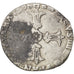 Henri IV, Quart d'écu, croix feuillue de face, 1606 K, Bordeaux, Sombart 4686