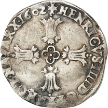 FRANCE, Quart Ecu, 1602, Bayonne, EF(40-45), Silver, Sombart #4686, 9.54