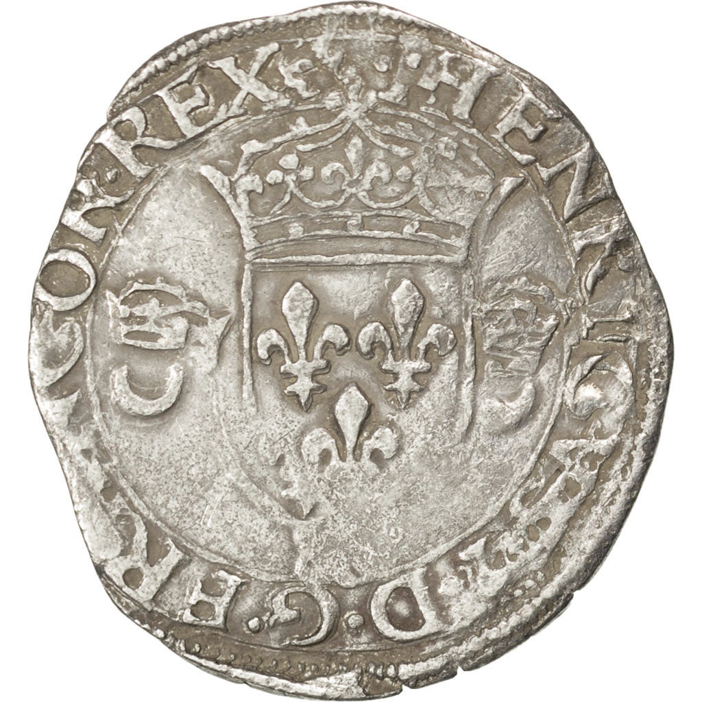 Coin, France, Douzain, 1550, Aix en Provence, VF(30-35), Billon, Sombart:4380