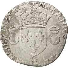 Moneda, Francia, Douzain, 1555, Poitiers, BC+, Vellón, Sombart:4380