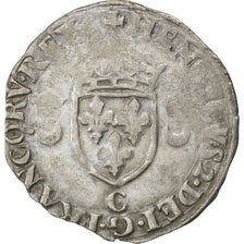 Moneda, Francia, Douzain, 1551, Saint Lô, MBC, Vellón, Sombart:4380