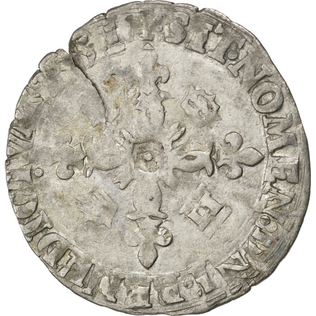 FRANCE, Douzain, 1551, Saint Lô, EF(40-45), Billon, Sombart #4380, 2.27