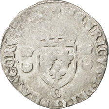 Moneda, Francia, Douzain, 1551, Saint Lô, BC+, Vellón, Sombart:4380