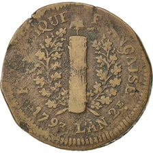 Monnaie, Etats allemands, MAINZ, Friedrich Karl Josef, 5 Sols, 1793, TB, Cuivre
