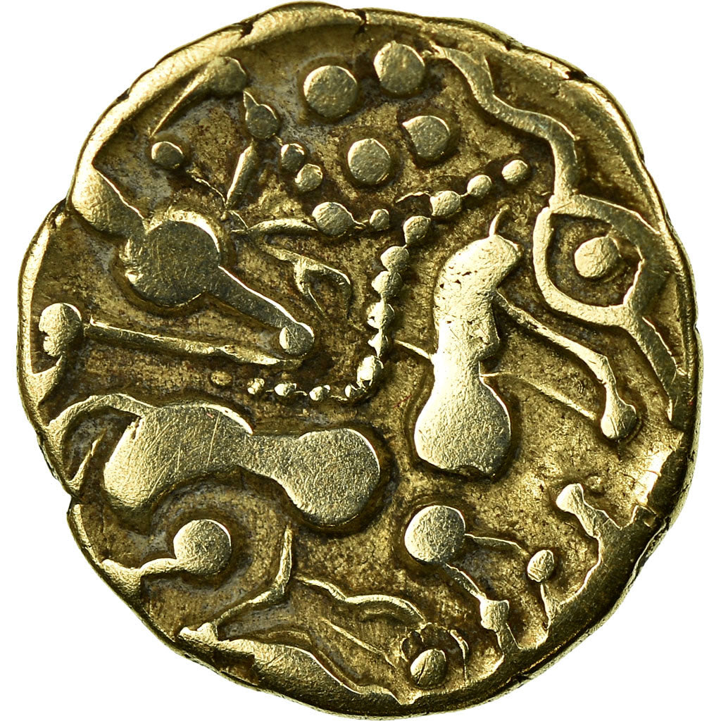 Coin, Aulerci Eburovices, 1/4 Stater, EF(40-45), Electrum, Delestrée:2396