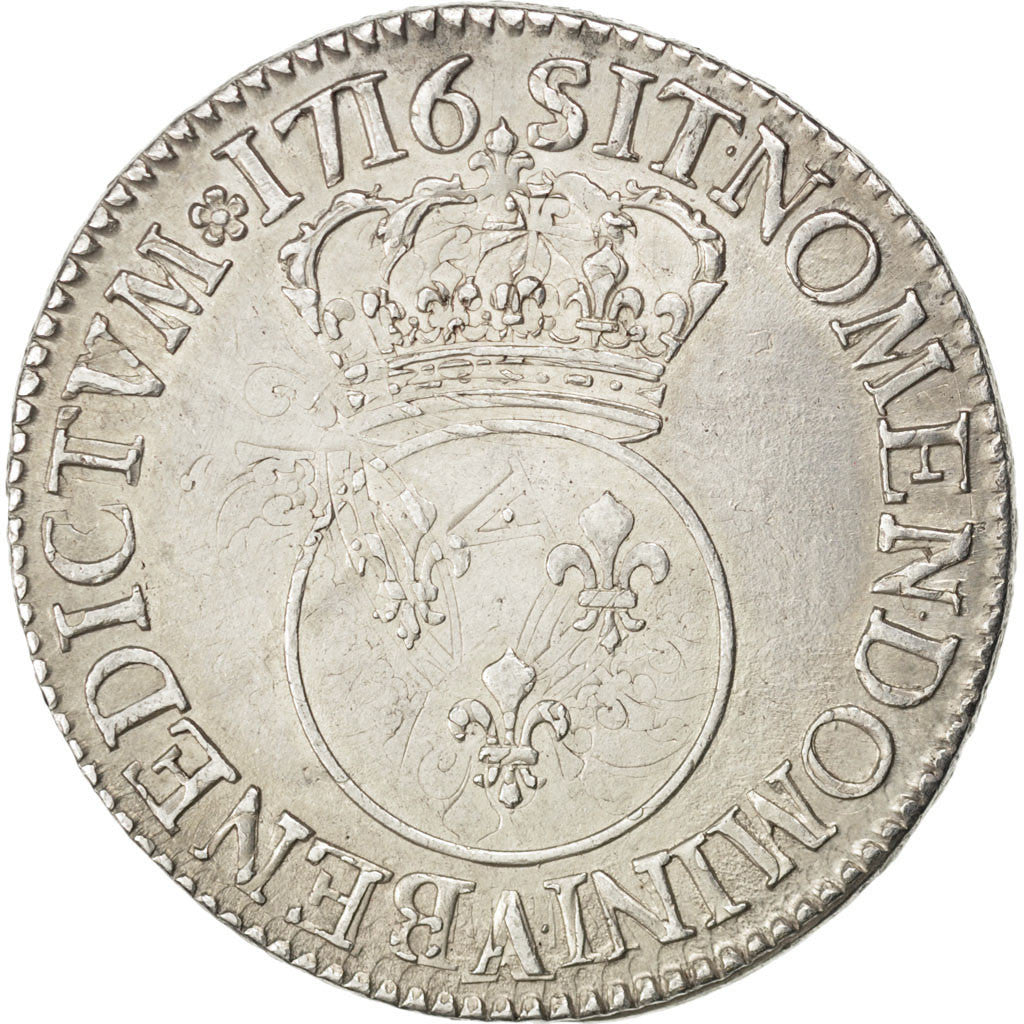 Monnaie, France, Louis XV, Écu Vertugadin, Ecu, 1716, Paris, TTB, Argent