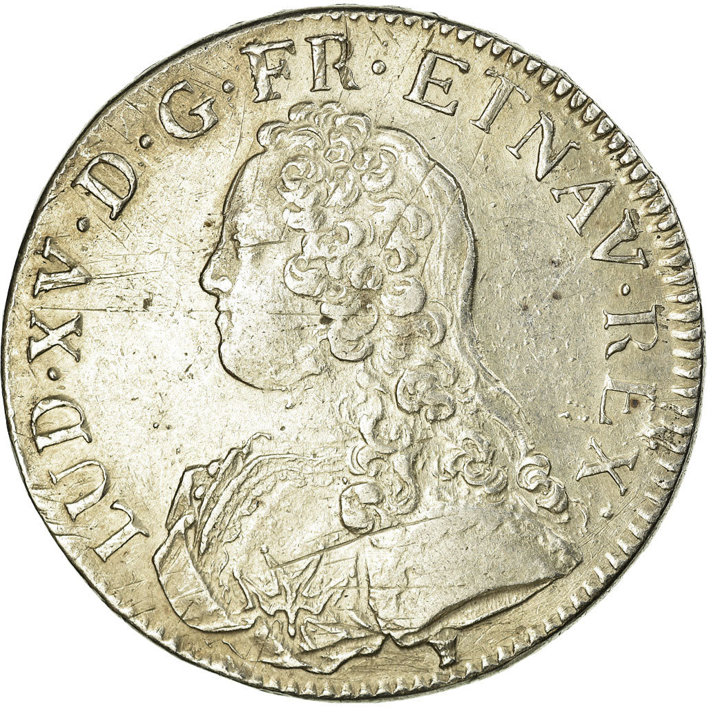 Coin, France, Louis XV, Écu aux branches d'olivier, Ecu, 1726, Rennes