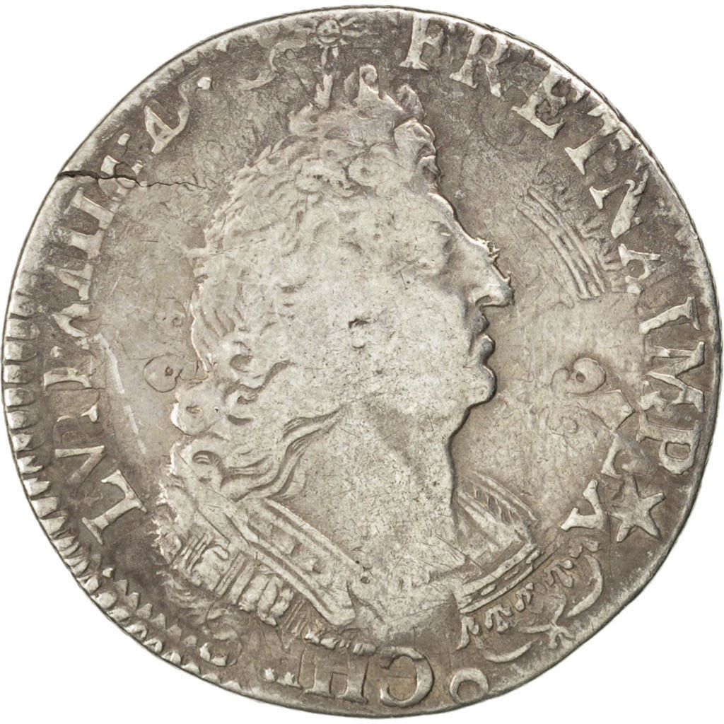 Coin, France, Louis XIV, 1/4 Écu aux palmes, 1/4 Ecu, 1693, Paris, VF(20-25)